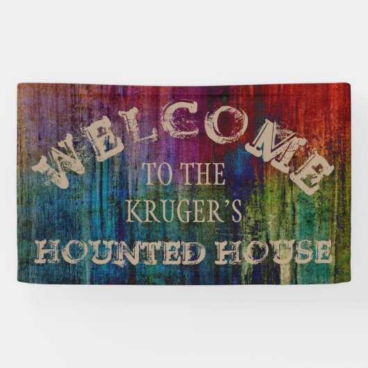 Alleen Grunge Texture vuil gekleurd + uw ideeën Spandoek (Horizontaal)