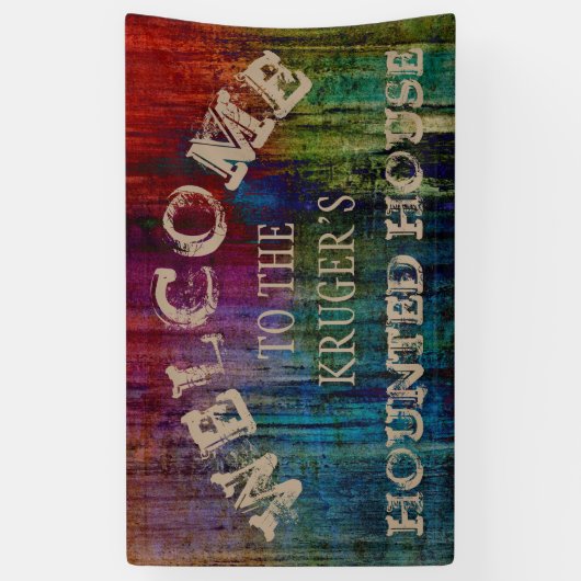 Alleen Grunge Texture vuil gekleurd + uw ideeën Spandoek (Verticaal)