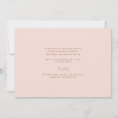 Alleen haar foto Simple Blush Vrijgezellenfeest Kaart (Achterkant)