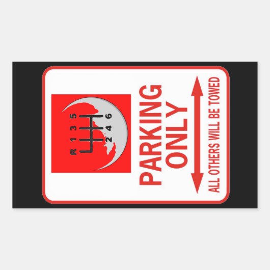 ALLEEN HANDMATIG RECHTHOEKIGE STICKER (Voorkant)