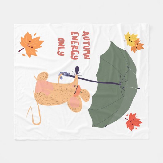 Alleen herfstenergie fleece deken (Voorkant (Horizontaal))
