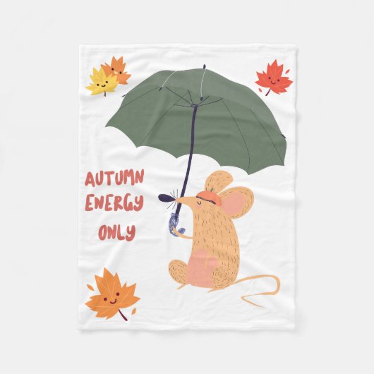 Alleen herfstenergie fleece deken (Voorkant)
