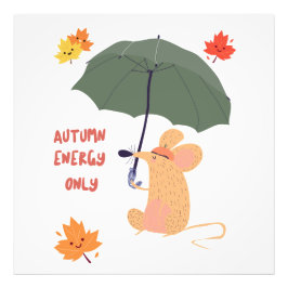 Alleen herfstenergie foto afdruk