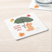 Alleen herfstenergie kartonnen onderzetters (Schuin)