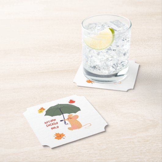 Alleen herfstenergie kartonnen onderzetters (Insitu)