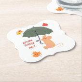 Alleen herfstenergie kartonnen onderzetters (Gekanteld)