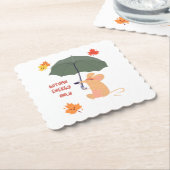 Alleen herfstenergie kartonnen onderzetters (Gebogen)