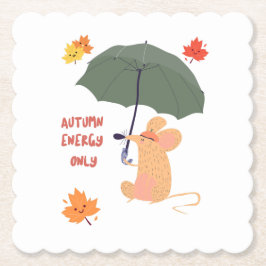 Alleen herfstenergie kartonnen onderzetters