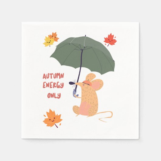 Alleen herfstenergie servet (Voorkant)
