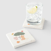 Alleen herfstenergie stenen onderzetter (Zijkant)