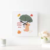 Alleen herfstenergie vierkante klok (Huis)