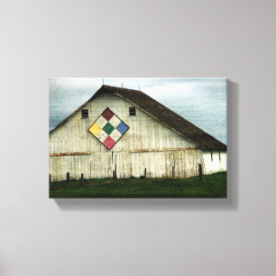 Alleen herinneringen, een schuur die ooit was canvas afdruk