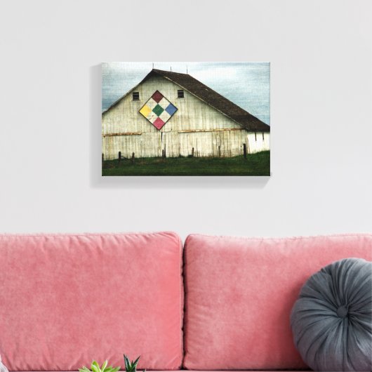 Alleen herinneringen, een schuur die ooit was canvas afdruk (Insitu (Woonkamer))