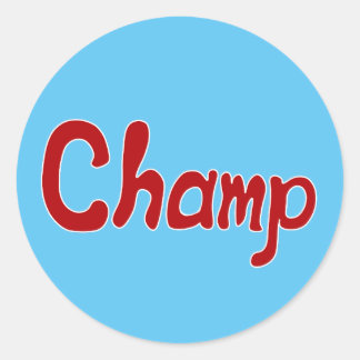 Alleen het beste voor de kampioen! ronde sticker