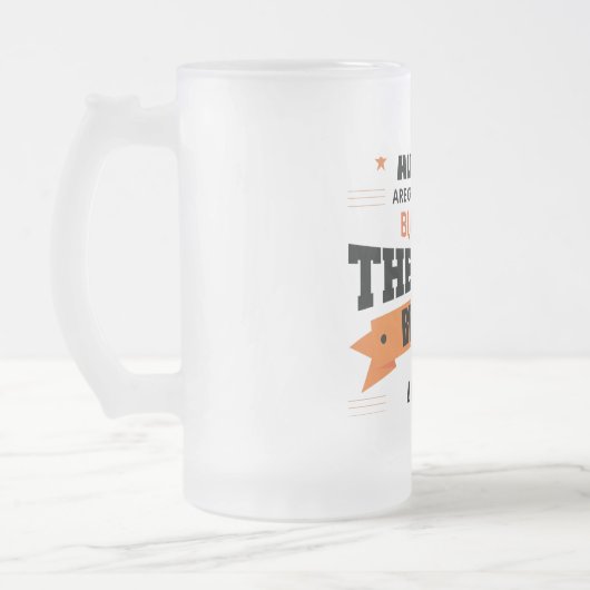 Alleen het beste wordt... matglas bierpul (Links)