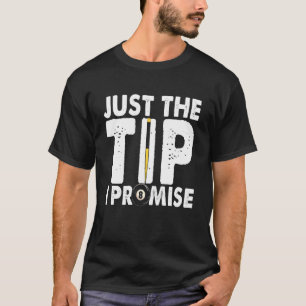 Alleen het puntje dat beloof ik Biljartspeler Pool T-shirt