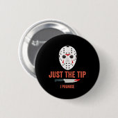 Alleen het puntje, dat beloof ik Grappige Hallowee Ronde Button 5,7 Cm (Voorkant /achterkant)
