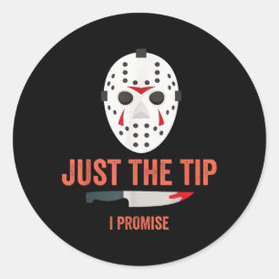 Alleen het puntje, dat beloof ik Grappige Hallowee Ronde Sticker