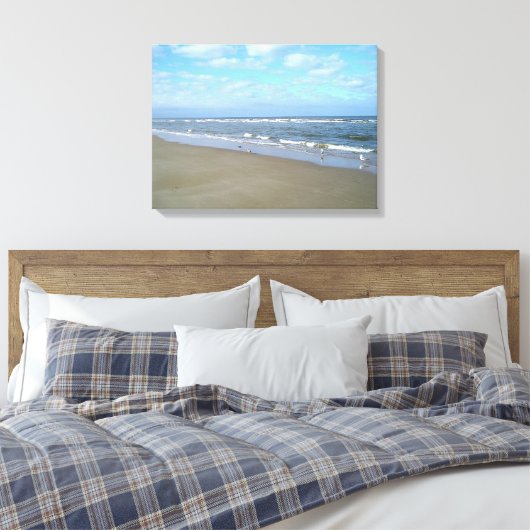 Alleen het strand canvas afdruk (Insitu (Slaapkamer))