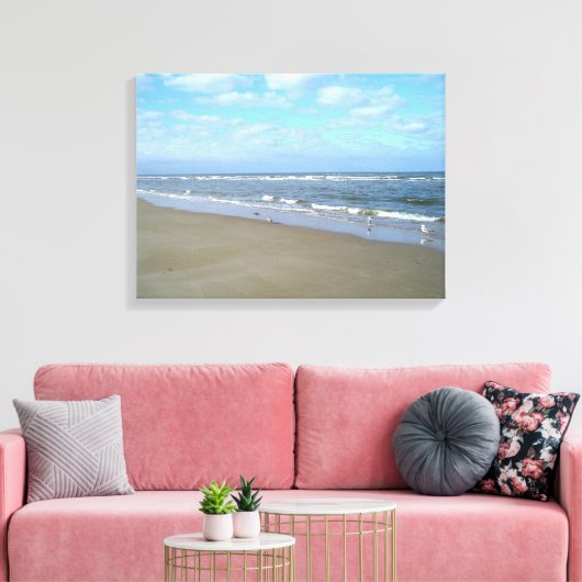 Alleen het strand canvas afdruk (Insitu (Woonkamer))