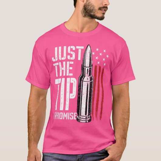 Alleen het Tip I Promise Bullet American Flag Pist T-shirt (Voorkant)