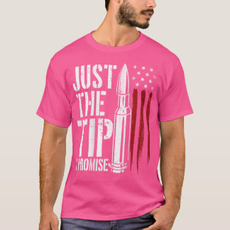Alleen het Tip I Promise Bullet American Flag Pist T-shirt