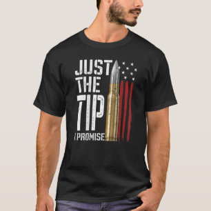 Alleen het Tip I Promise Bullet American Flag Pist T-shirt