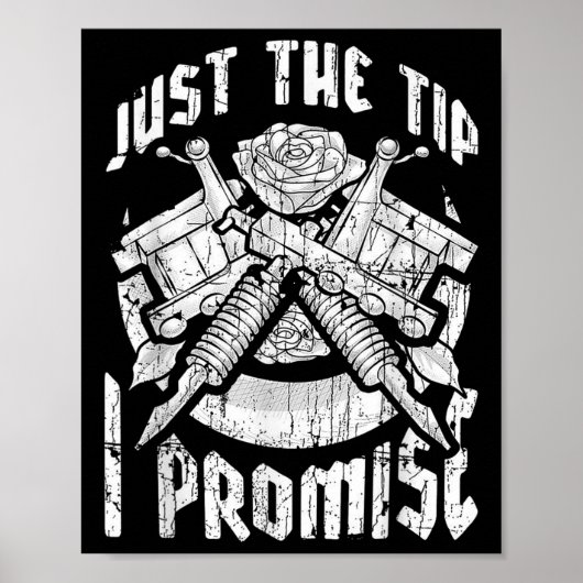 Alleen het Tip I Promise Funny Tattoo Lover Tattoo Poster (Voorkant)