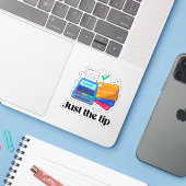 Alleen het topje sticker (Laptop met iPhone)