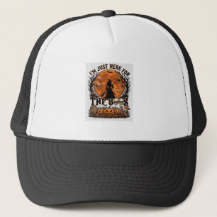 Alleen Hier Boos Halloween Heks Maan Pompoenen_1 Trucker Pet