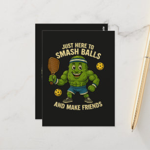 Alleen hier om ballen te smashen en vrienden te ma briefkaart