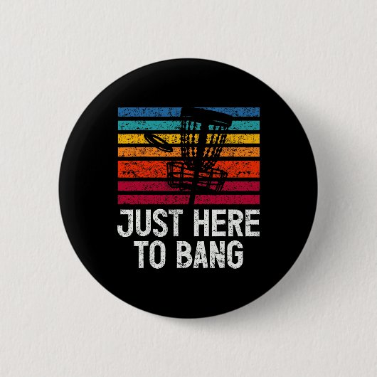 Alleen hier om discgolf te spelen ronde button 5,7 cm (Voorkant)