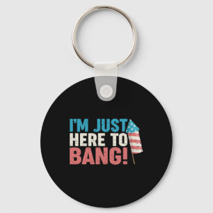 Alleen Hier Om Ng T-shirt 4 Juli Vuurwerk Patriott Sleutelhanger