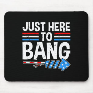 Alleen Hier Om Ng T-shirt Vuurwerk Viering 4e Van Muismat
