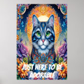 Alleen hier om schattig te zijn poster (Voorkant)