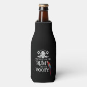 Alleen hier roomkleurig en roestvrij piraat flesjeskoeler (Fles Voorkant)