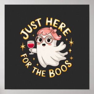Alleen hier voor de Boos - Grappige Halloween Gees Poster