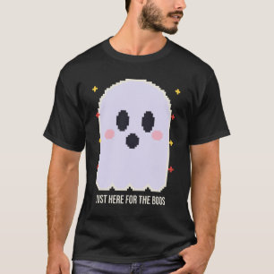 Alleen Hier voor de Boos Pixel Ghost Halloween T-s T-shirt