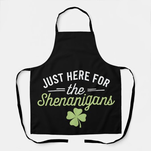 Alleen Hier Voor De Grappen St. Patrick's Dag Schort (Voorkant)