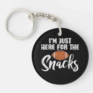 Alleen Hier voor de Snacks American Football Grapp Sleutelhanger