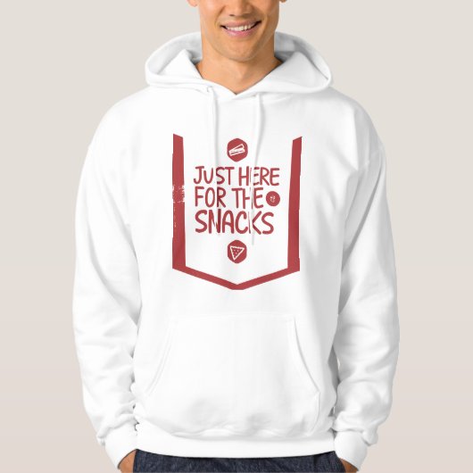 Alleen hier voor de snacks hoodie (Voorkant)