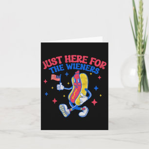 Alleen Hier Voor De Wieners 4 Juli Hot Dog Kaart
