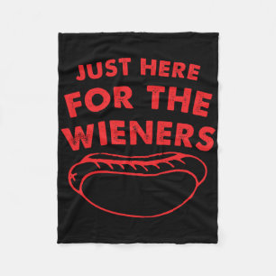 Alleen Hier Voor De Wieners Grappige Hot Dog 4 Jul Fleece Deken