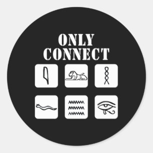 Alleen hiërogliefen typen verbinden ronde sticker