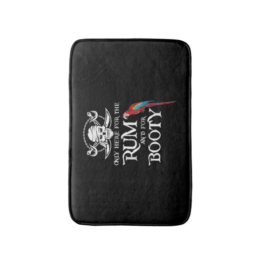 Alleen    hierRum en Booty Pirate & Parrot Pirate Badmat (Voorkant Verticaal)