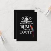 Alleen    hierRum en Booty Pirate & Parrot Pirate Kaart (Voorkant / Achterkant in situ)