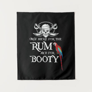 Alleen    hierRum en Booty Pirate & Parrot Pirate Wandkleed