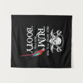 Alleen    hierRum en Booty Pirate & Parrot Pirate Wandkleed (Voorkant (horizontaal))