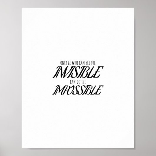 Alleen hij die het onzichtbare kan zien, kan poster (Voorkant)