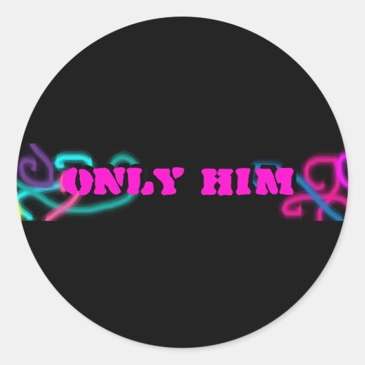 Alleen hij ronde sticker (Voorkant)